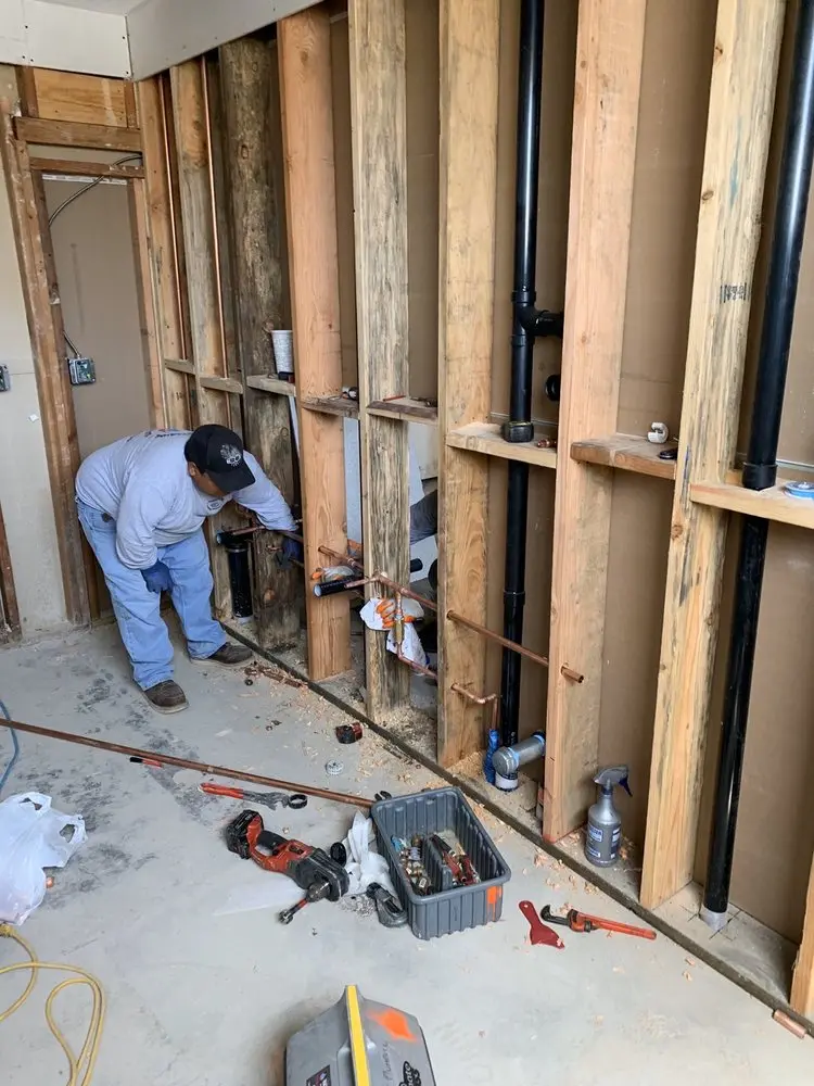 Commercial rough-in plumbing for Gas Line Repair in Valley Brook